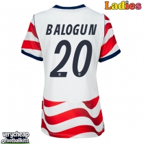 United States Folarin Balogun #20 Replica Home Shirt Ladies World Cup 2026 Short Sleeve